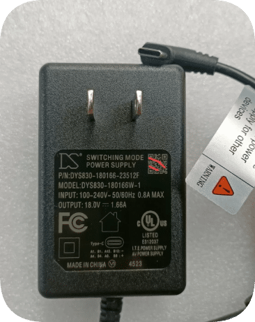 *Brand NEW*DYS 18V 1.66A Speaker Charger Adapter Model DYS830-180166-23512F with USB-C Port Power Supply